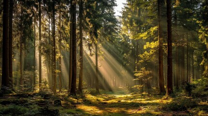 Fototapeta premium Sunlight in Forest