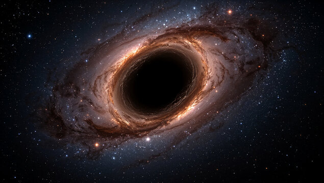 Mesmerizing black hole and swirling galaxy