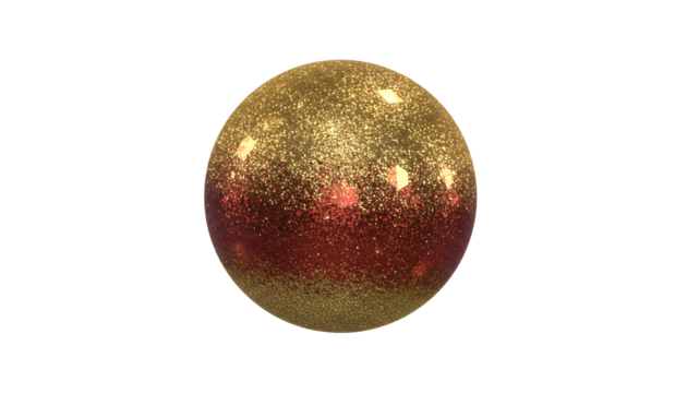 Christmas Glitter Baubles Decoration Isolated on transparent Background - Powered by Adobe