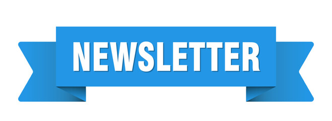 newsletter ribbon isolated on transparent background. newsletter ribbon