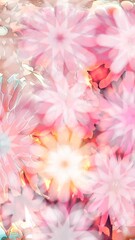 Soft Pastel Pink Abstract Floral Burst Background