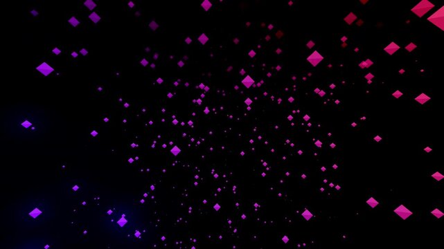 Particles, 4K, Gradation, Special Effects, Animation, Background, Materials, Nature, Motion, Simple, Effects, Fantastical, Video Footage, Diamond Shape, Darkness, Black Background, Purple, Red, Luxury