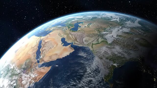 Journey through our amazing galaxy and universe, breathtaking view of planet Earth from space, vast cosmos, our beautiful globe, beacon of life
