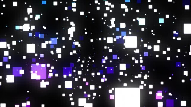 Particles, 4K, Gradation, Special Effects, Animation, Background, Materials, Nature, Motion, Simple, Effects, Fantastical, Video Footage, Neon, White, Blue, Light Blue, Purple, Night, Night View, Blac