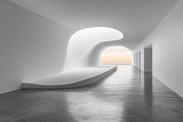 A Soft White Curve Across Silent Space