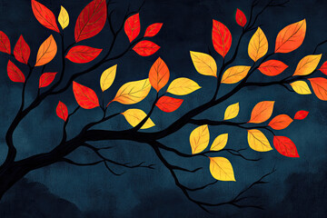 Thick Branches and Textured Leaves in a Child’s Nature Tale