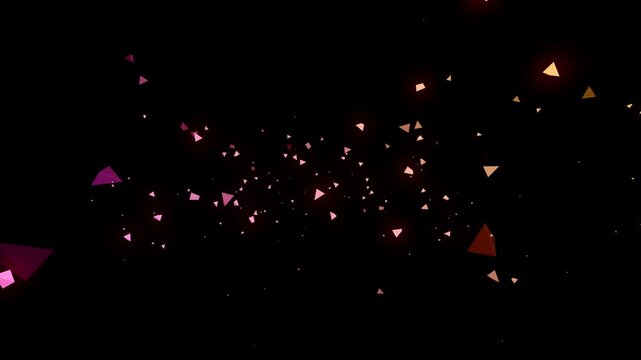 Particles, 4K, Gradation, Special Effects, Animation, Background, Materials, Nature, Motion, Simple, Effects, Fantastical, Video Footage, Triangle, Light, Simple