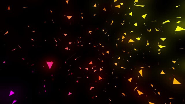 Particles, 4K, Gradation, Special Effects, Animation, Background, Materials, Nature, Motion, Simple, Effects, Fantastical, Video Footage, Triangle, Red, Yellow, Light, Bright, twinkling, love, glowing