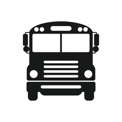 Front View of School Bus Icon
