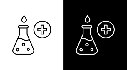 Additional Chemicals White Icon Set Design