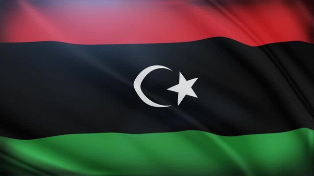 Flag of Libya National Symbol Banner Graphics Design