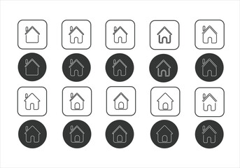 Home Icon Black and White