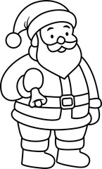 Santa Claus SVG Illustration – Cute Christmas Santa Character Vector