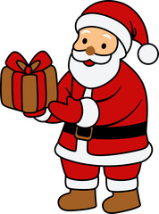 Santa Claus SVG Illustration – Cute Christmas Santa Character Vector