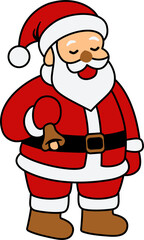 Santa Claus SVG Illustration – Cute Christmas Santa Character Vector