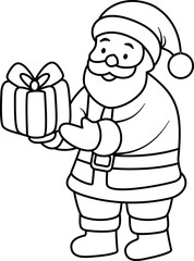 Santa Claus SVG Illustration &ndash; Cute Christmas Santa Character Vector