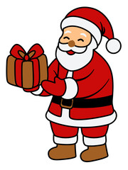 Santa Claus SVG Illustration – Cute Christmas Santa Character Vector