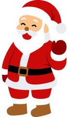 Santa Claus SVG Illustration – Cute Christmas Santa Character Vector