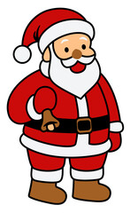 Santa Claus SVG Illustration – Cute Christmas Santa Character Vector