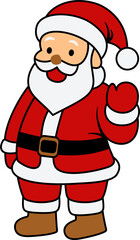 Santa Claus SVG Illustration – Cute Christmas Santa Character Vector