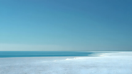 Obraz premium Serene Salt Flat Horizon