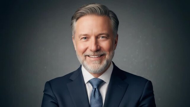 Professional adult male Caucasian businessman portrait, confident smiling happiness exuding approachability and success, mature professional with arms crossed, sophisticated adult man conveying