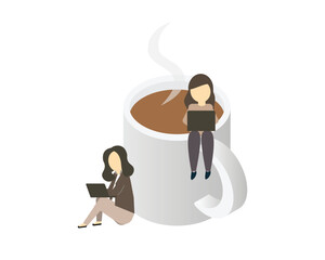 Coffee break from work to boost your motivation at work