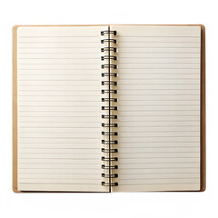 Notebook Open Isolated On White Background