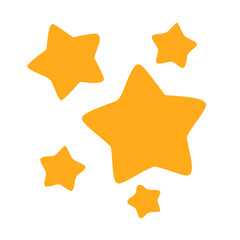 Star Shapes Bright Simple Decorative One-Line Drawing
