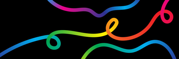 Wavy Rainbow Gradient Lines &ndash; Abstract Color Shape Pattern Vector for Fluid Geometric Design