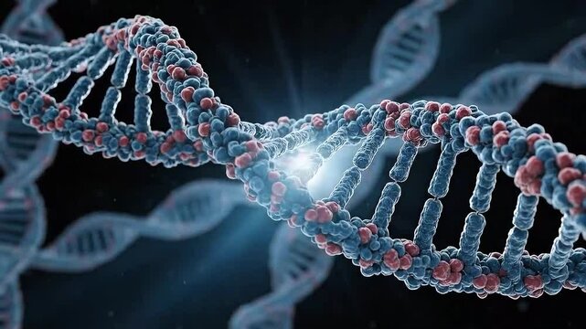 DNA Structure Animation Unraveling the Secrets of Genetic Code.