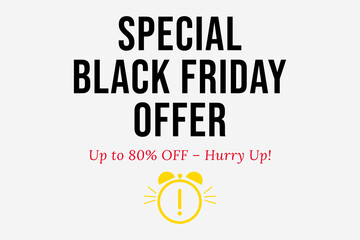 Special black friday offer promotional banner