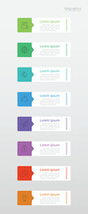 Infographic 8 options design elements for your business data. Vector Illustration.