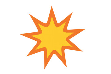 Comic explosion bursting with energy, pop art style burst element for graphic design, boom effect with transparent background