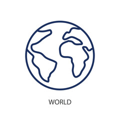 World thin line icons. Original vector illustration.