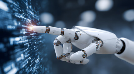 Robot finger to binary code