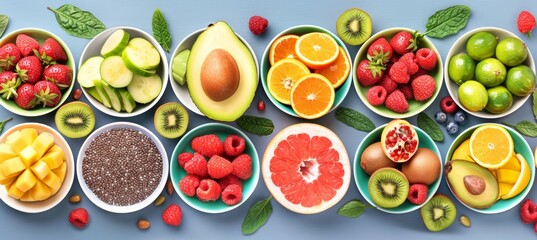 Vibrant fresh fruits and vegetables on wooden table a healthy lifestyle inspiration