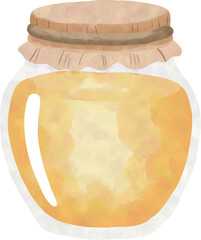 Honey Jar Illustration &ndash; Sweet Golden Honey Clipart