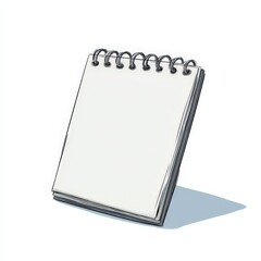 Notebook and Note: A blank notebook, ready for brainstorming, note-taking, and capturing ideas, with a shadow that adds depth and perspective.