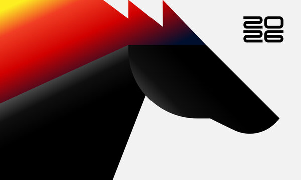 year of the fire horse 2026 celebration design for poster or banner