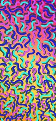 Colorful brush stroke pattern, abstract doodle style phone wallpaper, energetic artistic tone mobile background