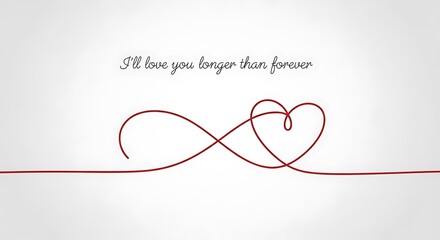 Elegant Infinity Heart Symbol with Romantic Quote.
