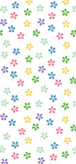 Colorful flower pattern, cute floral phone wallpaper, cheerful spring vibe mobile background