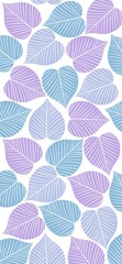 Pastel leaf, botanical pattern phone wallpaper, soft pastel tone mobile background