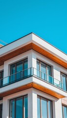 Contemporary glass facade building embracing urban minimalism and clean geometric design