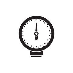 Analog Measurement Meter Icon | Circular Dial Gauge Vector