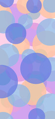 Soft transparent circles, overlapping bubble pattern phone wallpaper, dreamy pastel tone mobile background