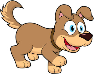 Cute sneaking brown dog