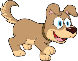 Cute sneaking brown dog