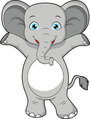 Cute welcoming elephant